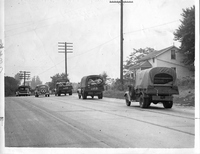Army Trucks In Street