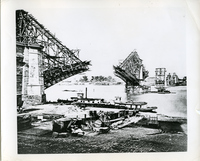 Construction of Eads Bridge