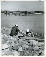 Eads Bridge-Cleaning Up On The Levee