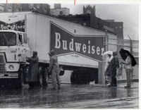 Anheuser-Busch Brewery - Truck Crosses Picket Line