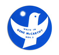 Write In Gene McCarthy Nov. 5 Sticker