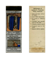 Automatic Voting Machine Matchbook Cover
