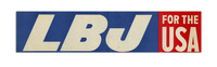 LBJ For The USA Bumper Sticker
