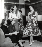 Miss Joan Nuetzel Models A Summer Evening Frock