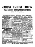 American Railroad Journal November 8, 1851