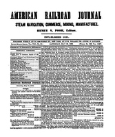 American Railroad Journal May 22, 1852