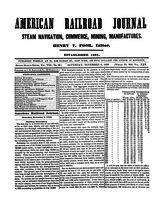 American Railroad Journal November 6, 1852