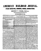 American Railroad Journal November 18, 1854