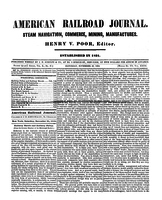 American Railroad Journal November 25, 1854
