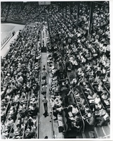 Crowds in Stands at Baseball Clinic