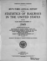 Annual report on the statistics of railways in the United States, the Interstate Commerce Commission for the year ending 1949