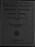 Transport Statistics in the United States for the Year Ended December 31, 1954