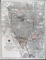 Erie Railroad Map of Buffalo, NY Lines and Terminals