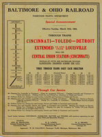 Through Trains Cincinnati-Toledo-Detroit