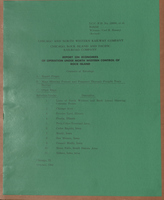 Report on Economies of Operation Under North Western Control of Rock Island