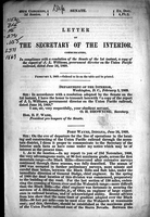 Letter of the Secretary of the Interior Communicating in Compliance with a resolution of the Senate of the 1st instant.