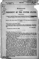 Message of the President of the United States March 15, 1869