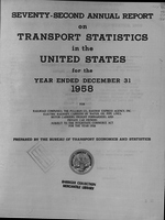 Annual report on transport statistics in the United States for the year ended 1958