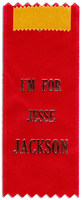 "I'm for Jesse Jackson" Ribbon