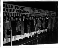 Line of Women Donating Dimes