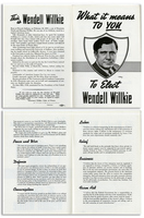 "What it means to you to elect Wendell Willkie" Leaflet