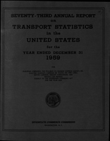 Transport Statistics in the United States, For the Year Ending December 31, 1959