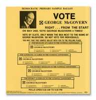 George McGovern Democratic Primary Sample Ballot