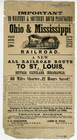 Important to Western & Southern Bound Passengers Ohio & Mississippi Railroad