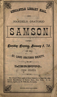 Handel's Oratorio Samson January 5 1875