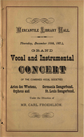 Grand Vocal and Instrumental Concert of the Combined Vocal Societies...