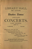 Theodore Thomas' Unrivaled Concerts Last Season (1873-74)