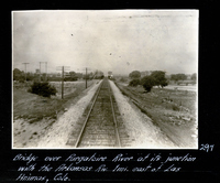 "Bridge over Purgatoire River at its junction with the Arkansas Riv. 1mi. east of Las Animas, Colorado"