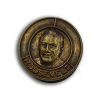 Gold Roosevelt Button