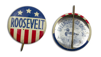 Big Stars and Stripes Roosevelt Button