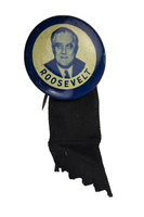 Roosevelt Blue Button with Ribbon