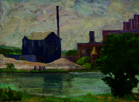 Industrial Scene with Stream