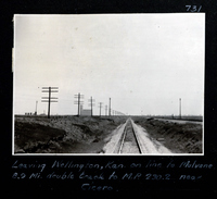 "Leaving Wellington, Kansas on line to Mulvane 8.9 mi. double track to MP 230.2 near Cicero"