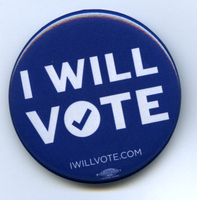 I Will Vote Button