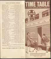 Time Table: The Atchison, Topeka and Santa Fe Railway Co.