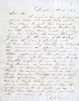 Letter From Captain Enos B. Moore to His Brother 1853