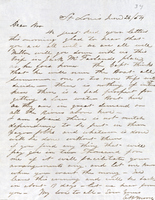 Letter From Captain Enos B. Moore to His Brother About Purchasing a Low Water Boat 1854
