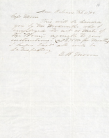 Letter of Employment Reference From Captain Enos B. Moore 1856