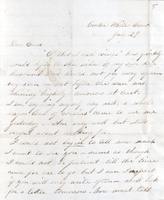 Letter from Maria Moore to Captain Enos B. Moore About Their Travels and Letters