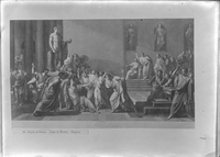 Photograph of a Print of the Painting Titled The Death of Julius Caesar