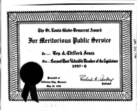 Award to Representative A. Clifford Jones