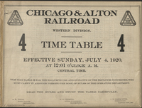 Chicago and Alton Railroad Western Division Timetable 4