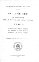 List of Masters, Mates, Pilots, and Engineers of Merchant Steam, Motor, and Sail Vessels 1906