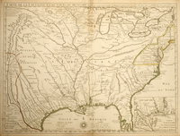 Carte de la Louisiane et du cours du Mississipi