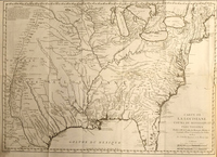 Carte de la Louisiane cours du Mississipi et Pays Voisins