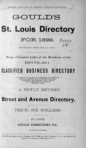 Gould's St. Louis Directory for 1899 (For the Year Ending April 1st, 1900)